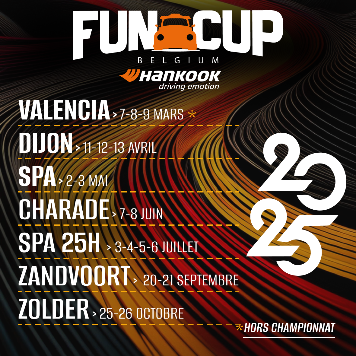 image 1 - Le calendrier 2025 est bouclé !