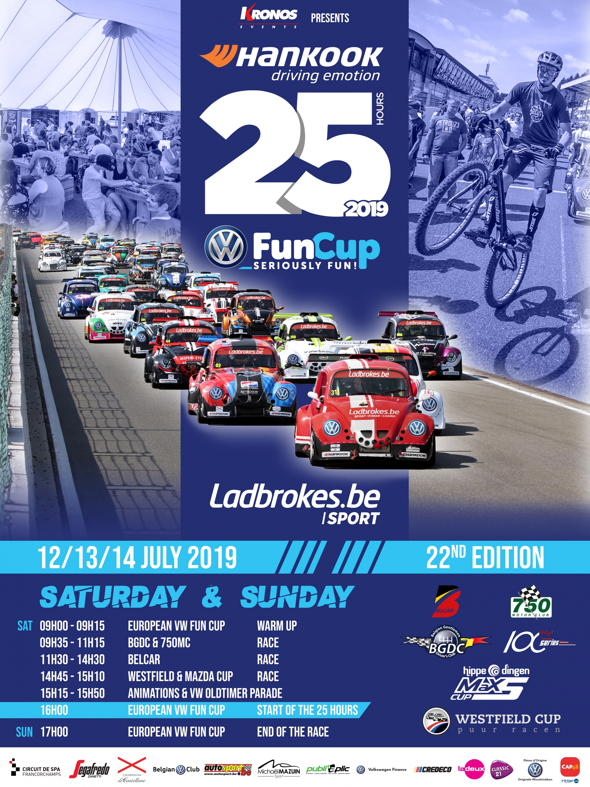 image 1 - Kronos Events dévoile l'affiche des Hankook 25 Hours VW Fun Cup ! 