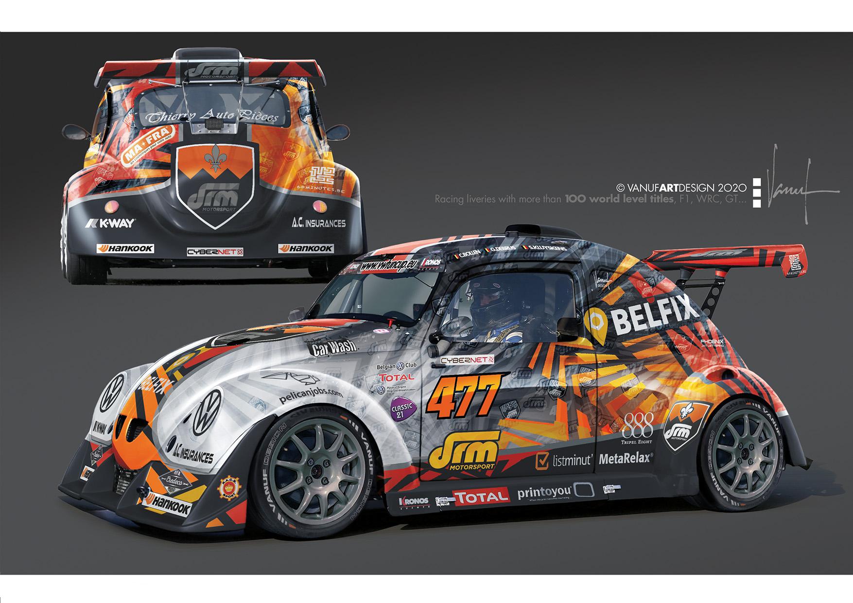 image 0 - Les champions Bollen-Kluyskens-Debrus sur la #477 DRM Motorsport!