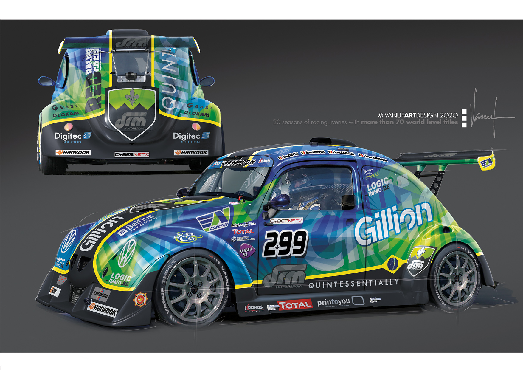 image 1 - Ordem e progresso : une livrée auriverde pour  la VW Fun Cup n°299 « DRM-Gillion »